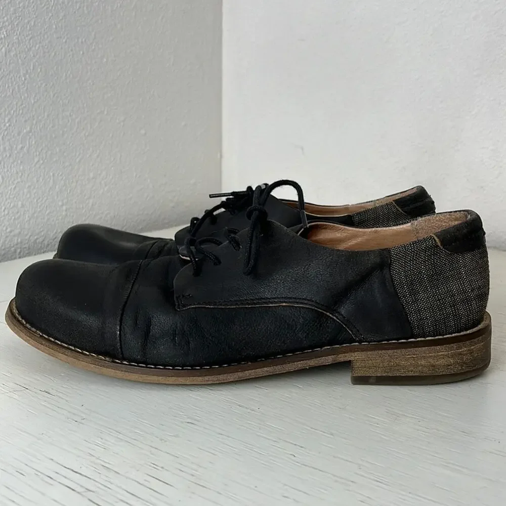 Sneaky Steve mens Brac black leather oxfords size 10